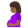 Pregnant Woman: Medium-Dark Skin Tone Emoji 🤰🏾 image - Google Noto Color style