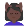 Woman Getting Massage: Dark Skin Tone Emoji 💆🏿‍♀️ image - Tossface style