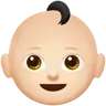 Baby: Light Skin Tone Emoji 👶🏻 image - Apple style
