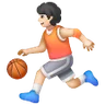 Person Bouncing Ball: Light Skin Tone Emoji ⛹🏻 image - Samsung style