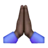 Folded Hands: Dark Skin Tone Emoji 🙏🏿 image - Samsung style