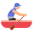 Man Rowing Boat: Medium-Light Skin Tone
