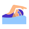 Woman Swimming: Medium-Light Skin Tone Emoji 🏊🏼‍♀️ image - Tossface style