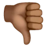 Thumbs Down: Medium-Dark Skin Tone Emoji 👎🏾 image - Samsung style