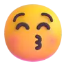 Emoji Baciare la faccia con gli occhi chiusi 😚 image - Microsoft 3D Fluent style