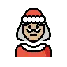 Mrs. Claus: Medium-Light Skin Tone Emoji 🤶🏼 image - OpenMoji style