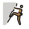 Man Climbing: Medium-Dark Skin Tone Emoji 🧗🏾‍♂️ image - OpenMoji style