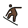 Snowboarder: Dark Skin Tone Emoji 🏂🏿 image - OpenMoji style
