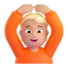 Person Gesturing Ok: Medium-Light Skin Tone Emoji 🙆🏼 image - Microsoft 3D Fluent style