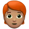 Person: Medium Skin Tone, Red Hair Emoji 🧑🏽‍🦰 image - Apple style