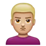 Man Pouting: Medium-Light Skin Tone Emoji 🙎🏼‍♂️ image - WhatsApp style