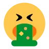 Gesicht mit offenem Mund Erbrechen Emoji 🤮 image - Tossface style