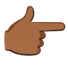 Backhand Index Pointing Right: Medium-Dark Skin Tone Emoji 👉🏾 image - Google Noto Color Animated style