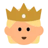Person With Crown: Medium-Light Skin Tone Emoji 🫅🏼 image - Tossface style