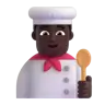 Man Cook: Dark Skin Tone Emoji 👨🏿‍🍳 image - Microsoft 3D Fluent style