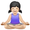 Woman In Lotus Position: Light Skin Tone Emoji 🧘🏻‍♀️ image - Samsung style