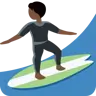 Person Surfing: Dark Skin Tone Emoji 🏄🏿 image - Twitter / X (Twemoji) style