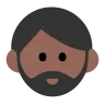 Person: Medium-Dark Skin Tone, Beard Emoji 🧔🏾 image - Tossface style