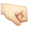 Right-Facing Fist: Light Skin Tone Emoji 🤜🏻 image - WhatsApp style