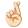 Crossed Fingers: Light Skin Tone Emoji 🤞🏻 image - Google Noto Color Animated style