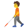 Person With White Cane Emoji 🧑‍🦯 image - Google Noto Color style