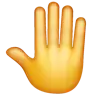 Emoji Alzato il dorso della mano 🤚 image - WhatsApp style