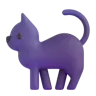Black Cat Emoji 🐈‍⬛ image - Microsoft 3D Fluent style