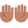 Palms Up Together: Medium Skin Tone Emoji 🤲🏽 image - Tossface style
