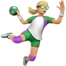 Woman Playing Handball: Medium-Light Skin Tone Emoji 🤾🏼‍♀️ image - Apple style