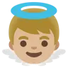 Baby Angel: Medium-Light Skin Tone Emoji 👼🏼 image - Google Noto Color style