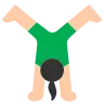 Woman Cartwheeling: Light Skin Tone Emoji 🤸🏻‍♀️ image - Tossface style