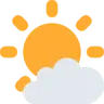 छोटे बादल के साथ सफेद सूरज Emoji 🌤 image - Twitter / X (Twemoji) style