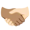 Handshake: Light Skin Tone, Medium Skin Tone Emoji 🫱🏻‍🫲🏽 image - Google Noto Color style