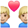 Couple With Heart: Man, Man, Medium-Light Skin Tone Emoji 👨🏼‍❤️‍👨🏼 image - Samsung style