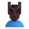 Man Getting Massage: Dark Skin Tone Emoji 💆🏿‍♂️ image - Microsoft 3D Fluent style