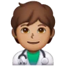 Health Worker: Medium Skin Tone Emoji 🧑🏽‍⚕️ image - Samsung style