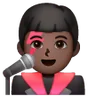 Man Singer: Dark Skin Tone Emoji 👨🏿‍🎤 image - Samsung style