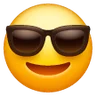 Emoji Volto sorridente con occhiali da sole 😎 image - Samsung style
