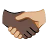 Handshake: Dark Skin Tone, Medium-Light Skin Tone Emoji 🫱🏿‍🫲🏼 image - Google Noto Color Animated style