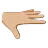 Palm Down Hand: Medium-Light Skin Tone