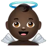 Baby Angel: Dark Skin Tone Emoji 👼🏿 image - WhatsApp style