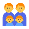 Family: Man, Man, Boy, Boy Emoji 👨‍👨‍👦‍👦 image - Tossface style