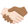 Handshake: Light Skin Tone, Medium-Dark Skin Tone Emoji 🫱🏻‍🫲🏾 image - Twitter / X (Twemoji) style