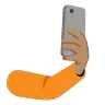 Selfie: Medium Skin Tone Emoji 🤳🏽 image - Google Noto Color Animated style