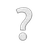 Bianco punto interrogativo ornamento