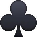 Traje de club negro Emoji ♣ image - Facebook Meta style