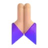 Folded Hands: Medium-Light Skin Tone Emoji 🙏🏼 image - Microsoft 3D Fluent style