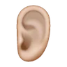 Ear: Medium-Light Skin Tone Emoji 👂🏼 image - Samsung style