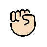 Raised Fist: Light Skin Tone Emoji ✊🏻 image - OpenMoji style