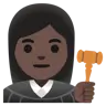 Woman Judge: Dark Skin Tone Emoji 👩🏿‍⚖️ image - Google Noto Color style